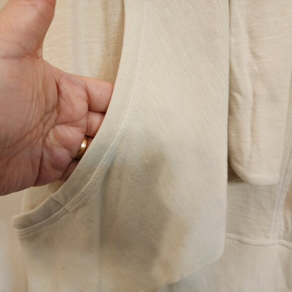 The North Face Long Open Front Slvles Duster Cardigan Beige Women M Athleisure - Picture 5 of 13